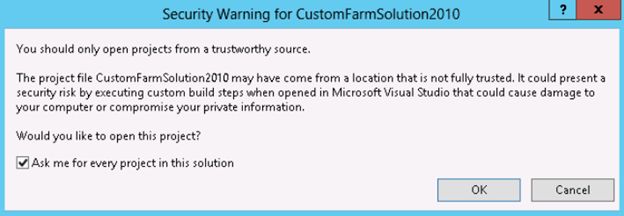 security warning dialog